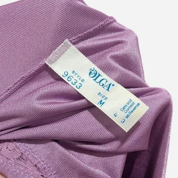 Vintage Olga Lilac Purple Full Sweep Nightgown (Medium) - Picture 4 of 6